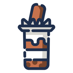 Icono de bebida choco Diseño PNG
