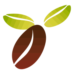 Café em grão plano Desenho PNG