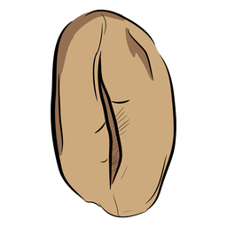 Topo de grão de café desenhado à mão Desenho PNG