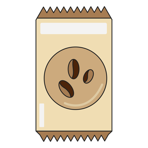 Coffee bean pack PNG Design