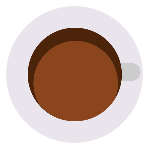 Kaffee von oben PNG-Design