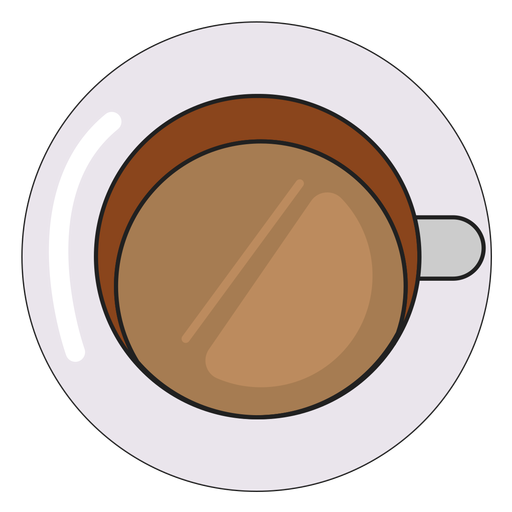 Vista superior del icono de caf? Diseño PNG