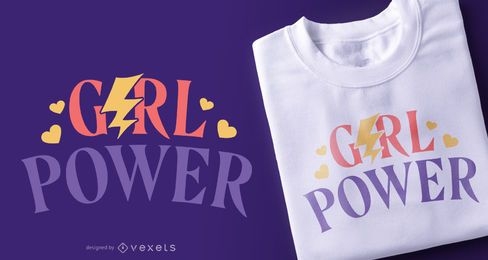 Girl power quote t-shirt design