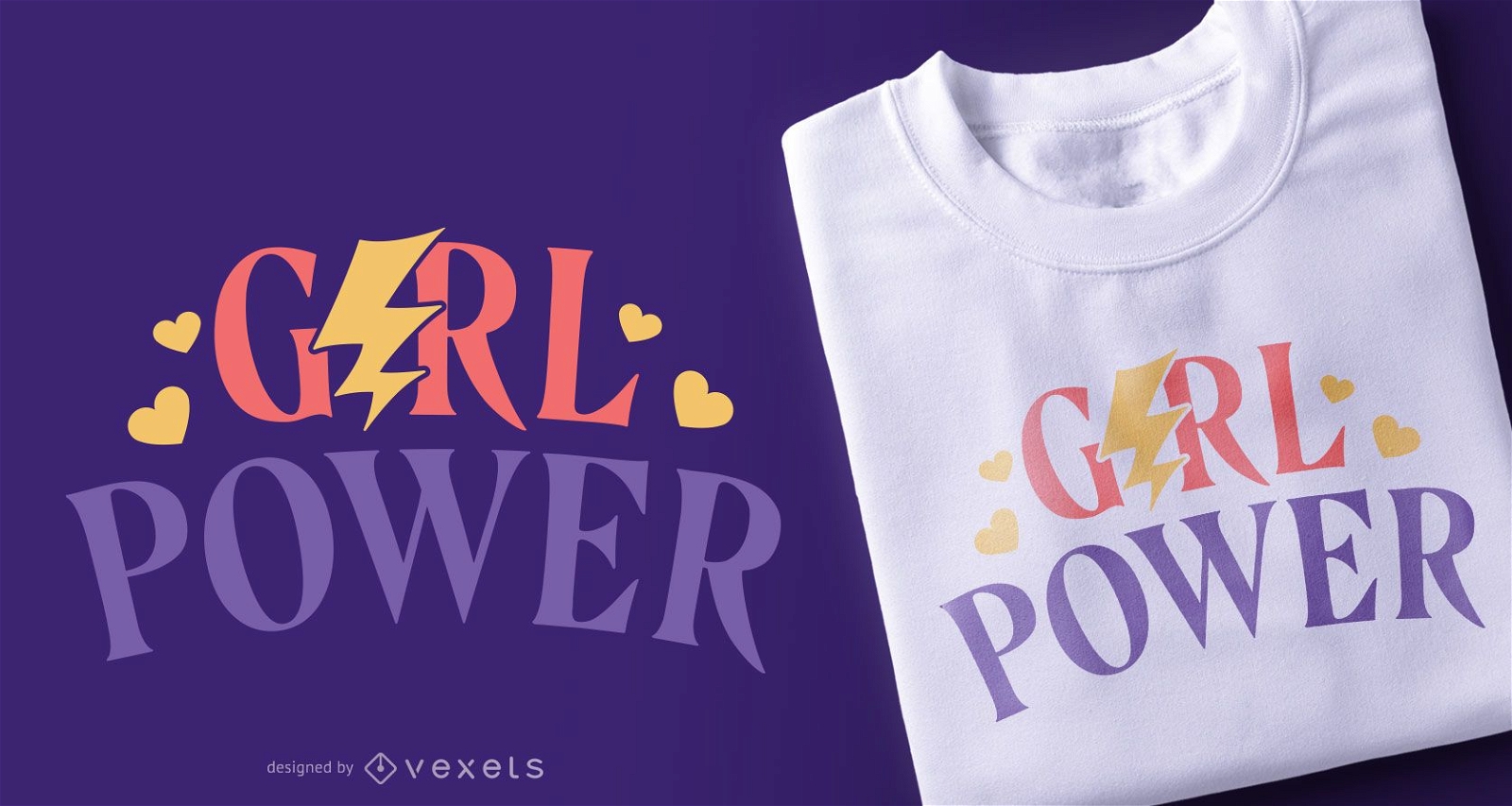 Design de camiseta de cita??o de poder feminino