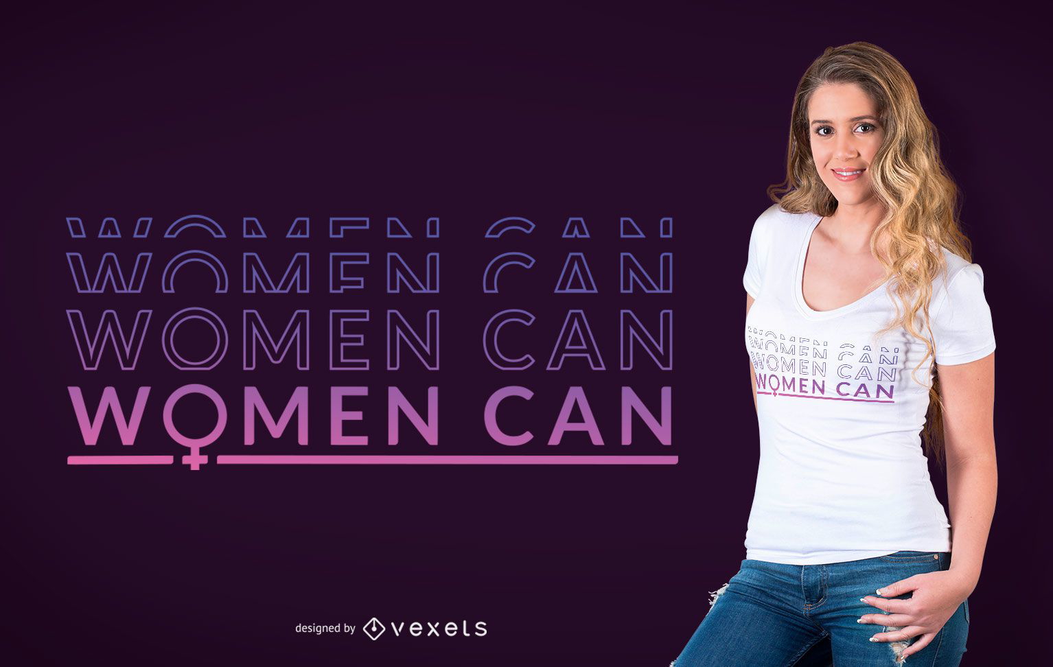 Mulheres podem desenhar camisetas