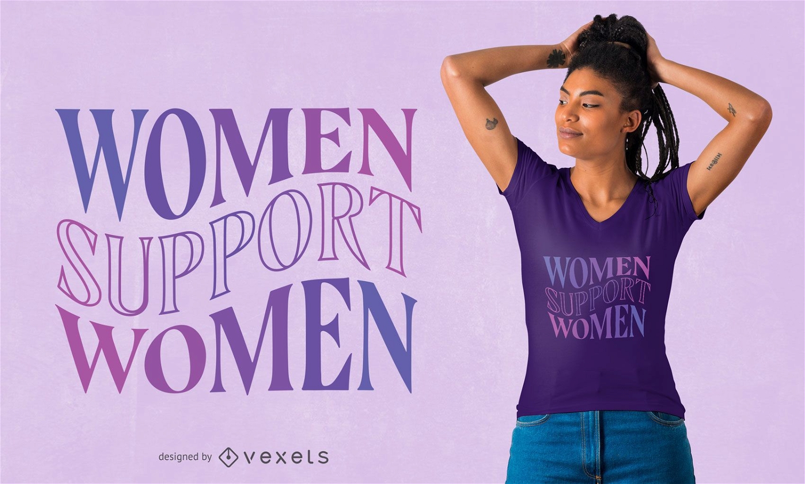 Mulheres apoiam o design de camisetas