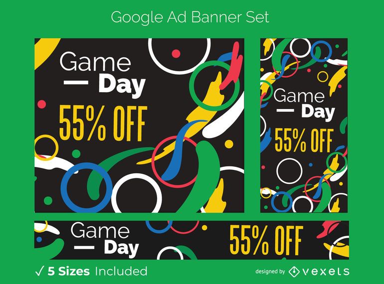 Conjunto de banners publicitarios de Google de los Juegos Olímpicos Conjunto de banners publicitarios de Google de los Juegos Olímpicos