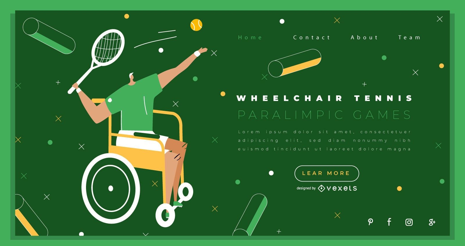 Tennis Paralympics Landing Page Design