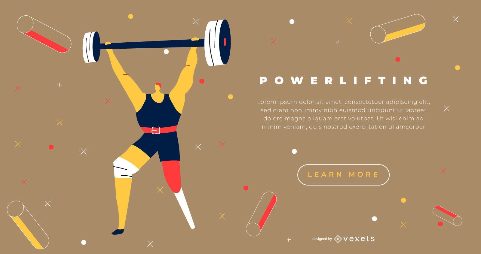 Paralympics Weightlifter Sports Landing Page Design
