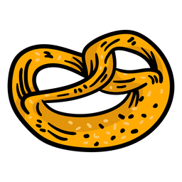 Pretzel colorido torcido Desenho PNG