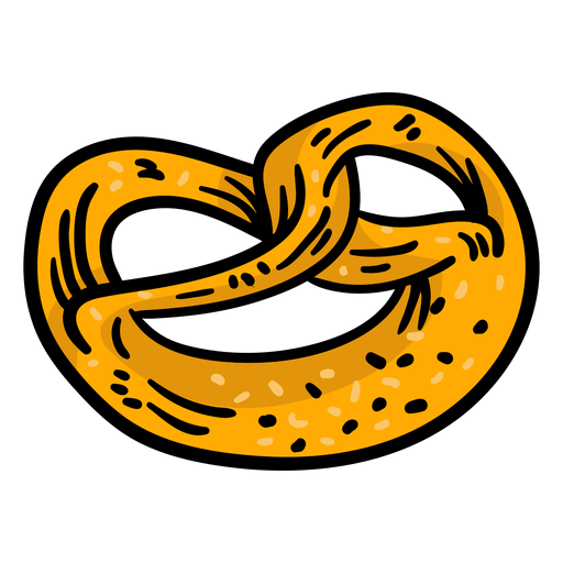 Colored pretzel twisted PNG Design