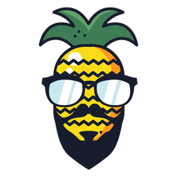 Piña cool hipster Diseño PNG