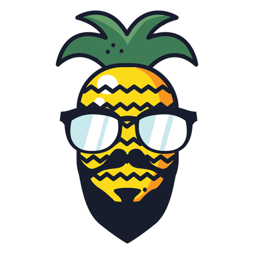 Coole Hipster-Ananas PNG-Design