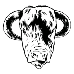 Animal com golpe de cabeça de vaca Desenho PNG