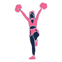 Nette Cheerleader-Silhouette PNG-Design