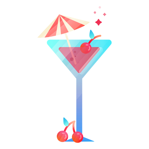 Cute cocktail illustration PNG Design