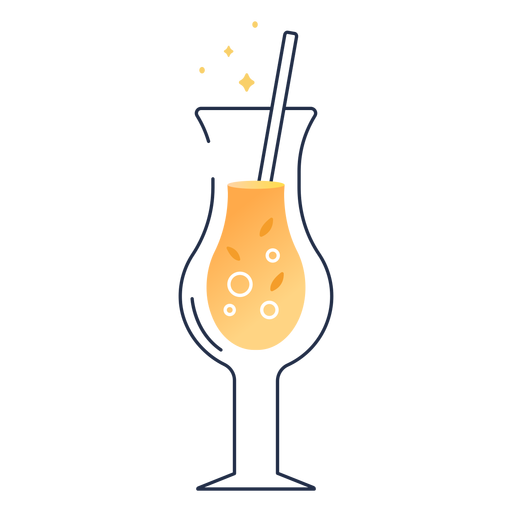Cute glass drink PNG Design