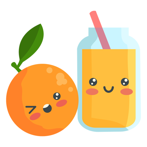 Cute orange juice PNG Design