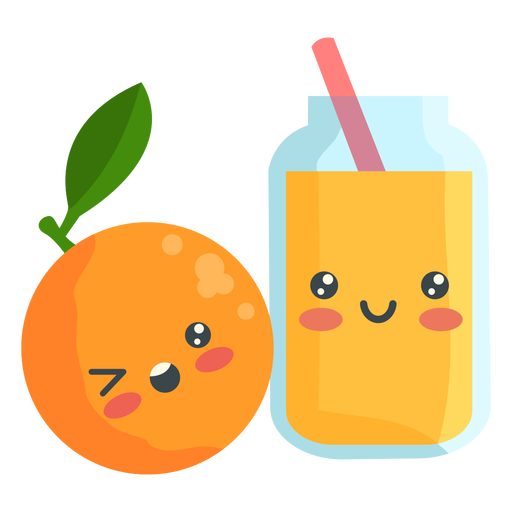 Lindo jugo de naranja Diseño PNG
