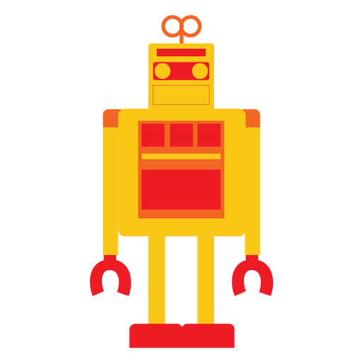 Lindo robot plano Diseño PNG