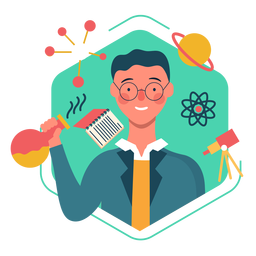 Cute scientist character  Transparent PNG