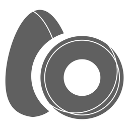 Silueta de comida de huevo Diseño PNG