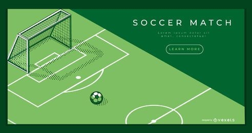 Soccer field landing page template