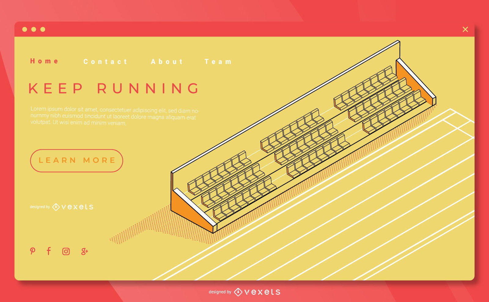 Athletics landing page template