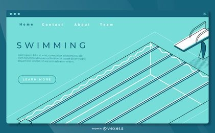 Swimming landing page template