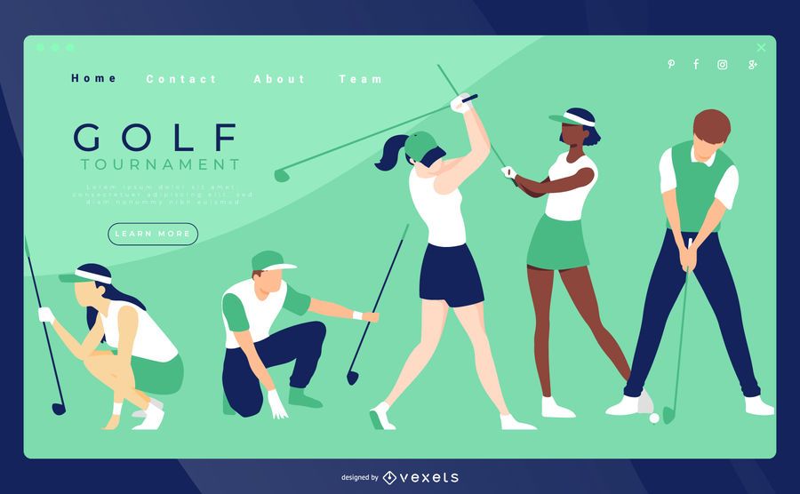 Golf landing page template Golf landing page template