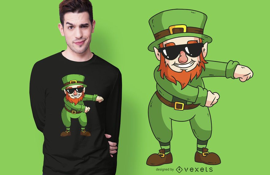 Leprechaun floss t-shirt design Leprechaun floss t-shirt design