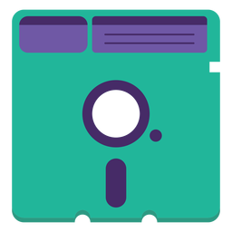 Disquete plano dos anos 90 Desenho PNG