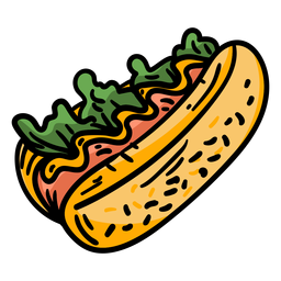 Jamón alemán de color Diseño PNG