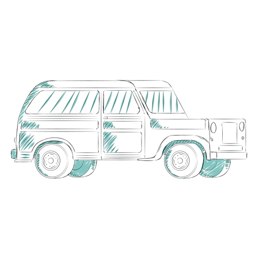 Hand drawn sketch jeep PNG Design