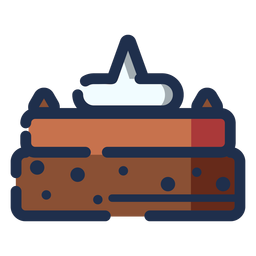 Bolo de Chocolate de Ícone Desenho PNG