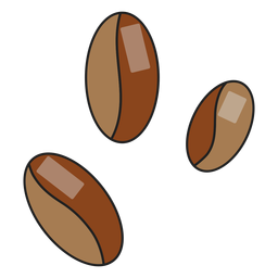 Granos de café de icono Diseño PNG