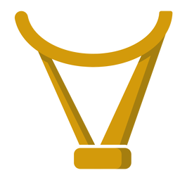Irish harp element PNG Design