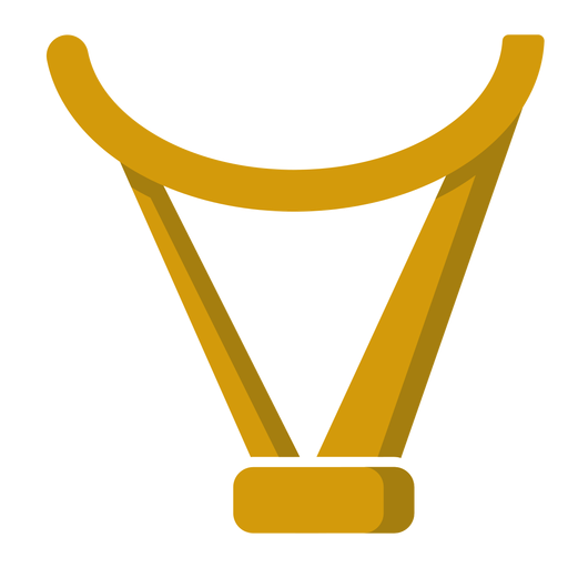 Elemento de arpa irlandesa Diseño PNG