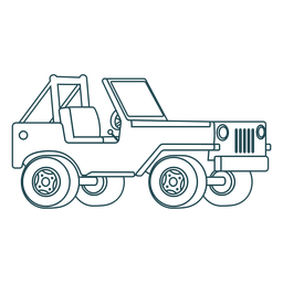 Jeep sin techo Diseño PNG