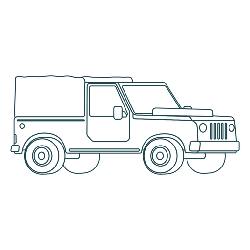 Jeep mit großen Rädern PNG-Design