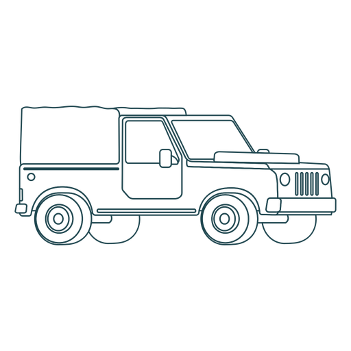 Jeep with big wheels PNG Design