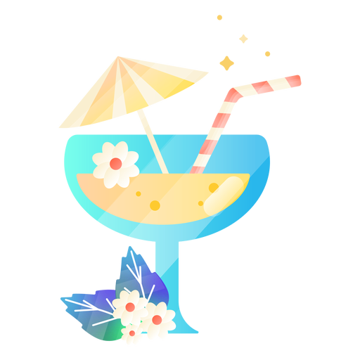 Ilustração de copo de suco Desenho PNG