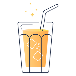 Juice in glass PNG Design