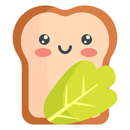 Kawaii Brot Gemüse PNG-Design