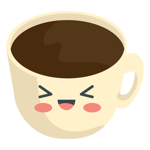 Kawaii Kaffeetasse PNG-Design
