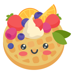 Panqueca kawaii feliz Desenho PNG