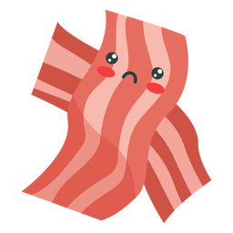 Kawaii sad bacon Transparent PNG