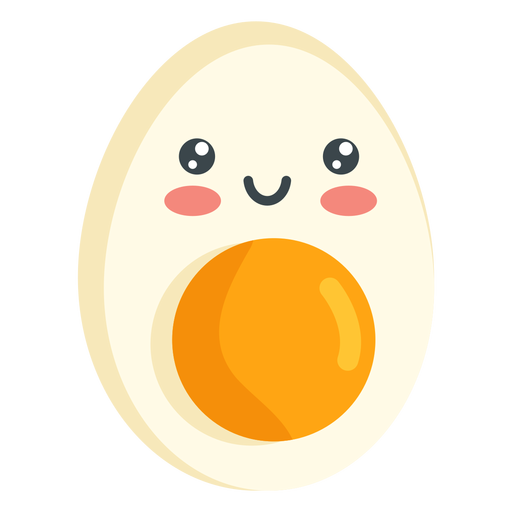 Huevo sonriente kawaii Diseño PNG