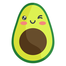 Kawaii winking avocado Kawaii winking avocado