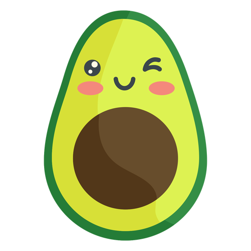 Kawaii zwinkert Avocado PNG-Design